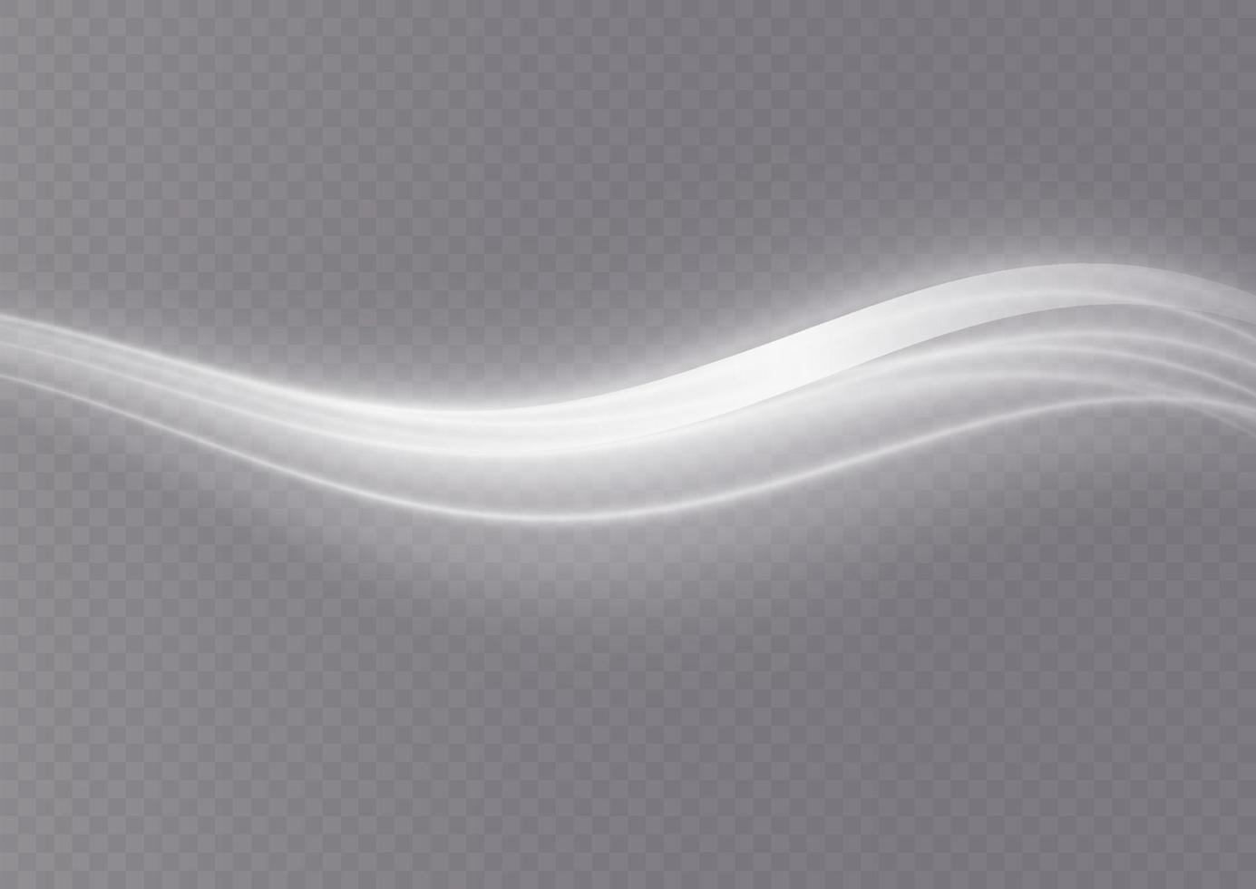 White glowing shiny lines effect vector background. Luminous white lines of speed. Light glowing effect. Light trail wave, fire path trace line and incandescence curve twirl.