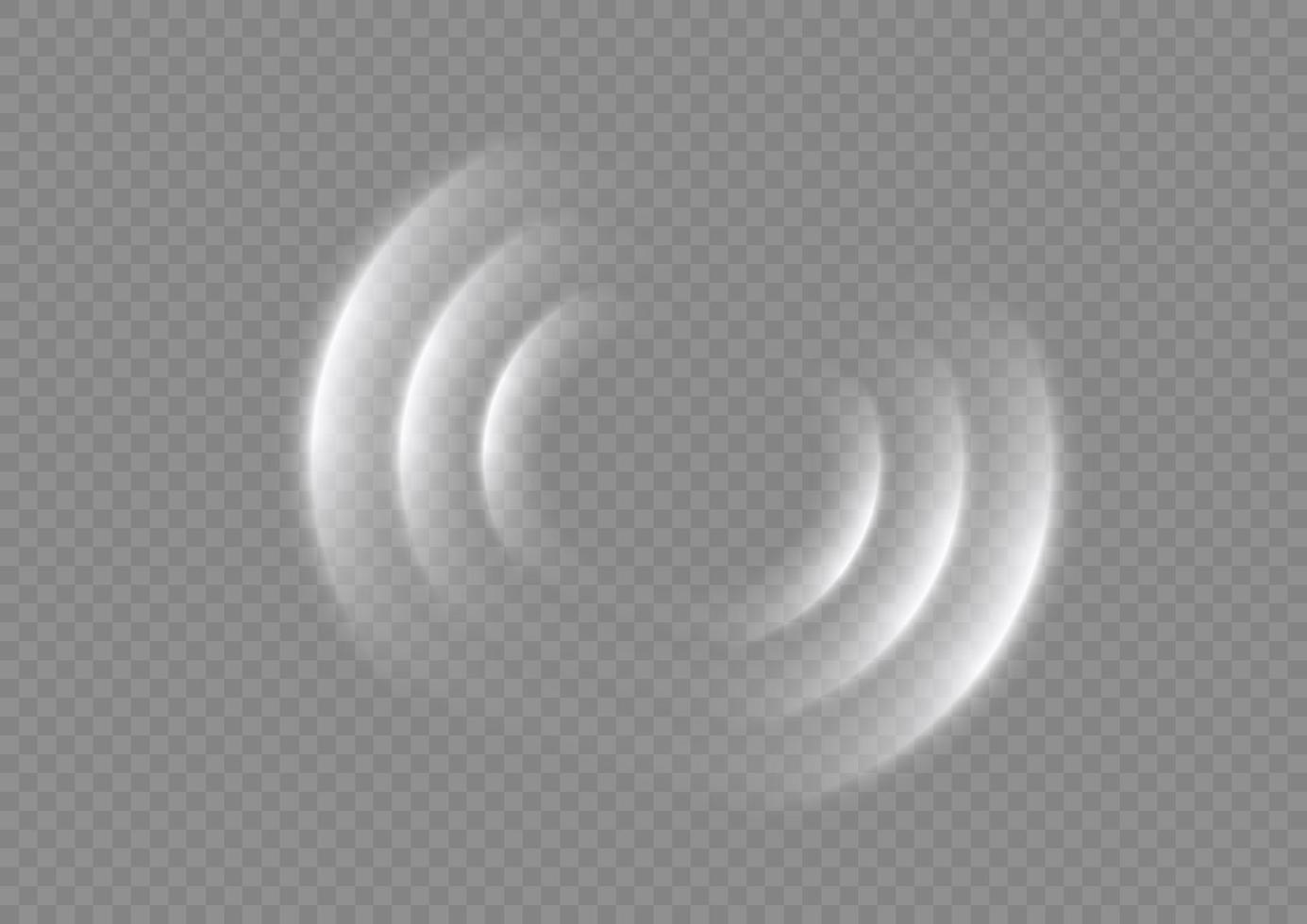 Light white Twirl. Curve light effect of white line. Abstract luxury white light vector flare semicircle and spark light effect. Luminous white circle portal. PNG Podium, platform, table.