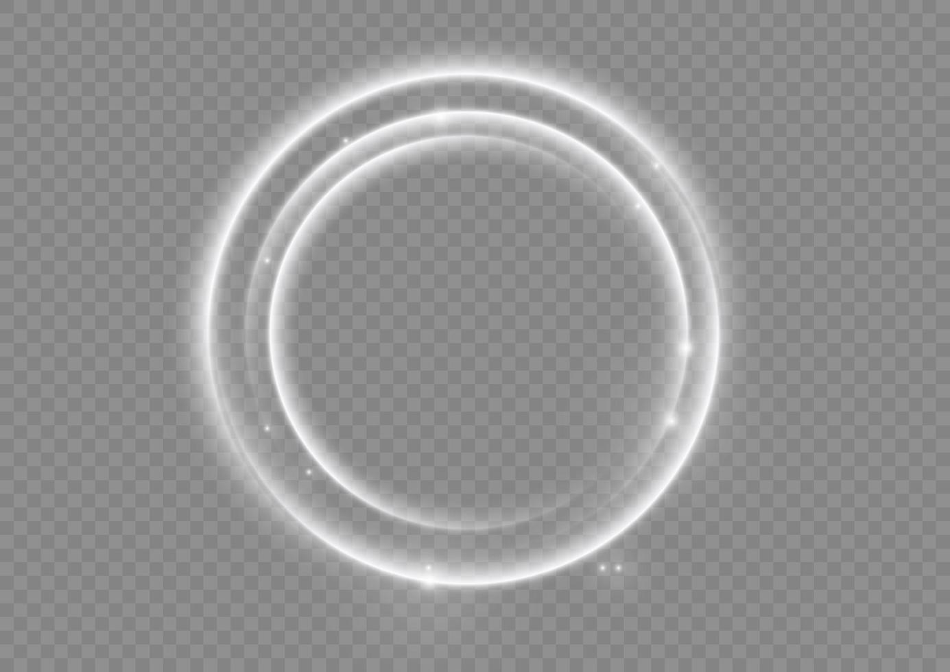 giro blanco claro. efecto de luz de curva de línea blanca. semicírculo de destello de vector de luz blanca de lujo abstracto y efecto de luz de chispa. portal de círculo blanco luminoso. png podio, plataforma, mesa.