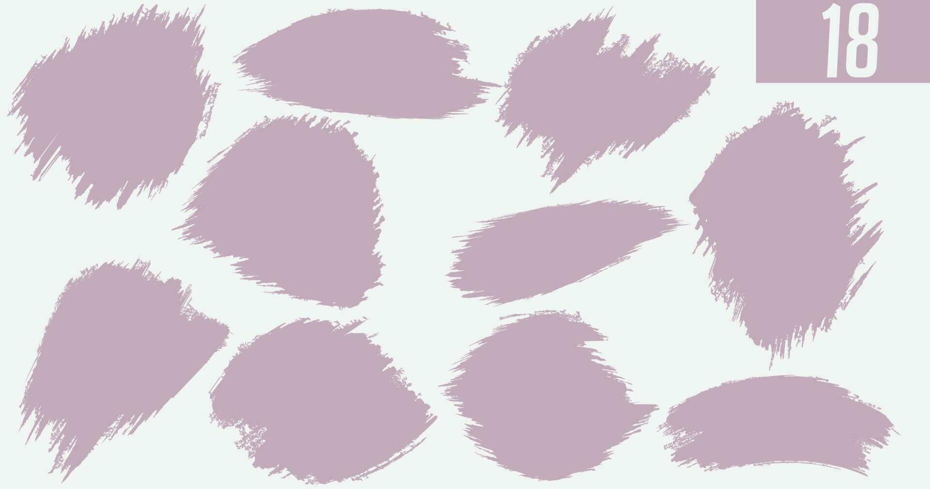 Abstract splatter brush stroke banner background set vector
