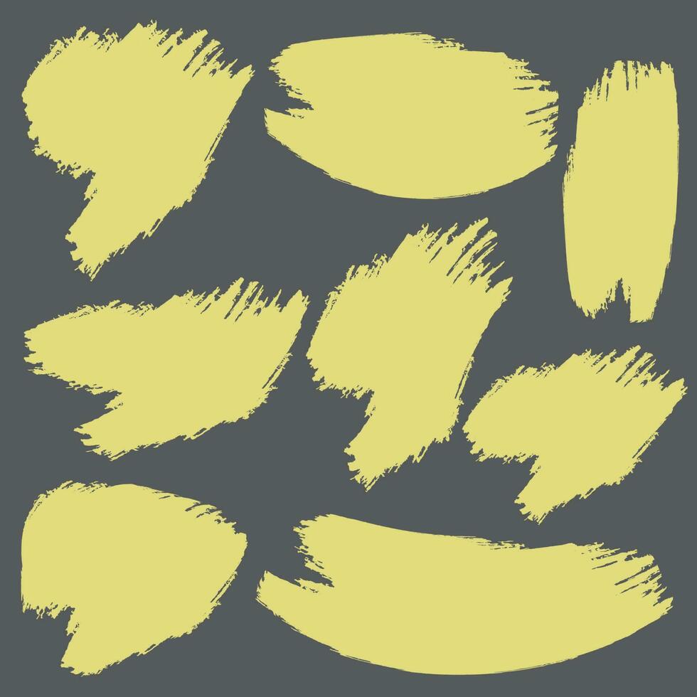 Hand drawn abstract paint brush stroke collection vector