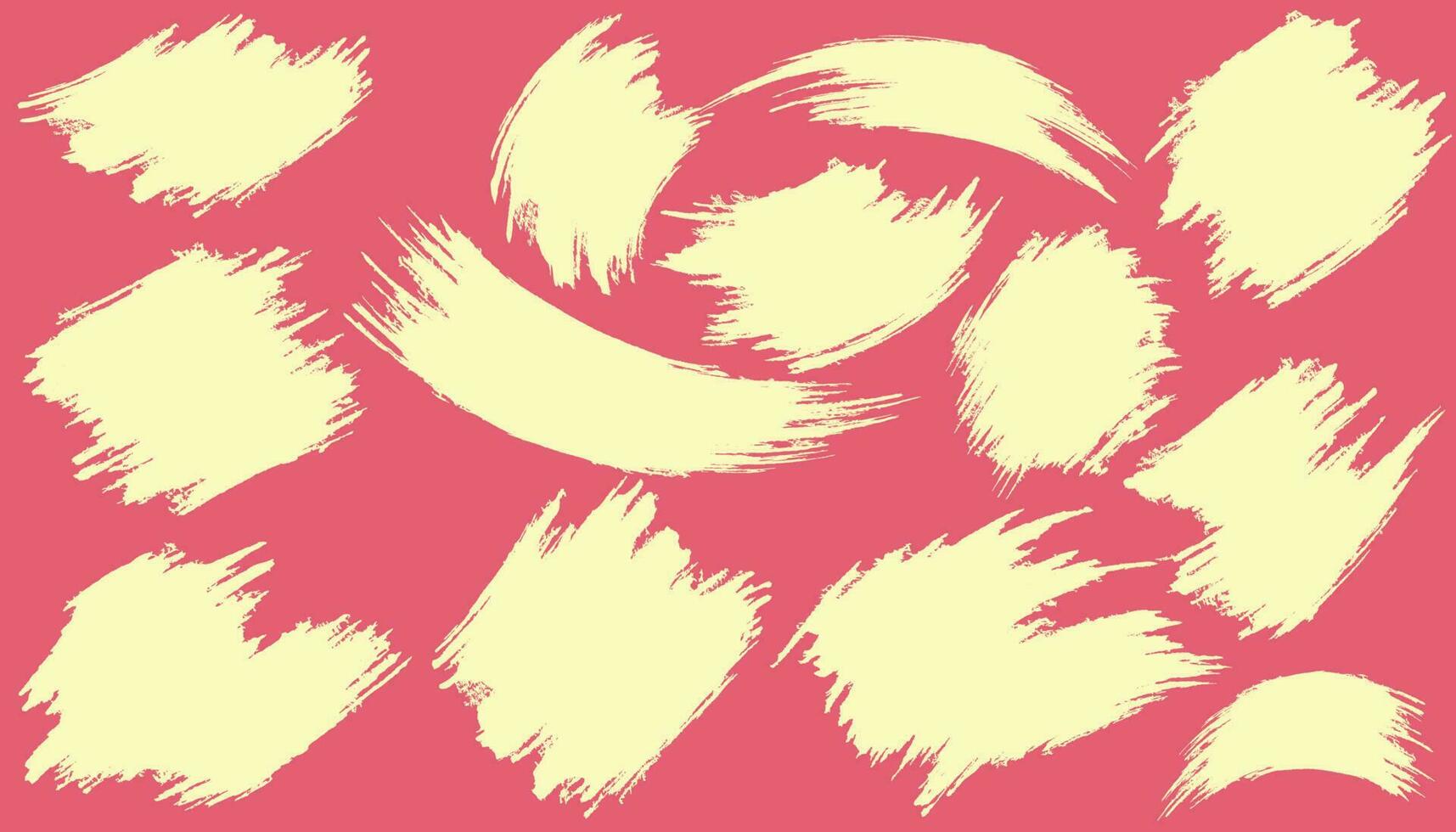 Ink vector brush stroke big set