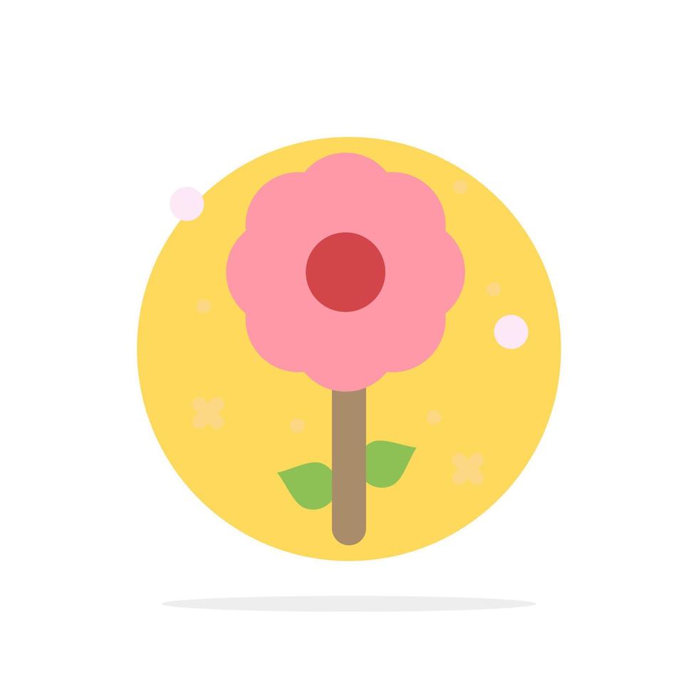 flor planta pascua vacaciones abstracto círculo fondo plano color icono vector