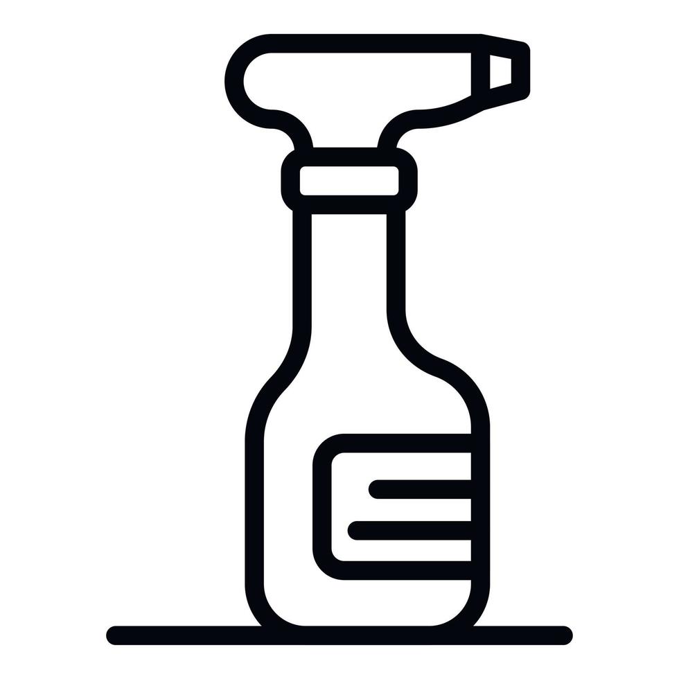 icono de spray limpiador, estilo de esquema vector