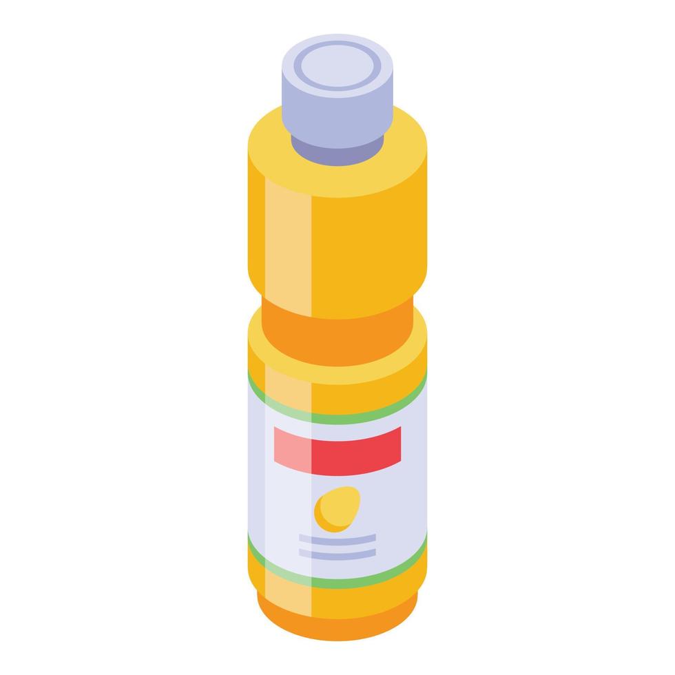 Mango bottle juice icon, isometric style vector