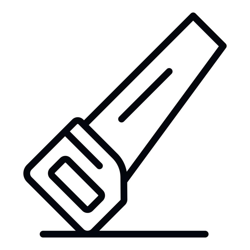 Hand saw icon, outline style vector