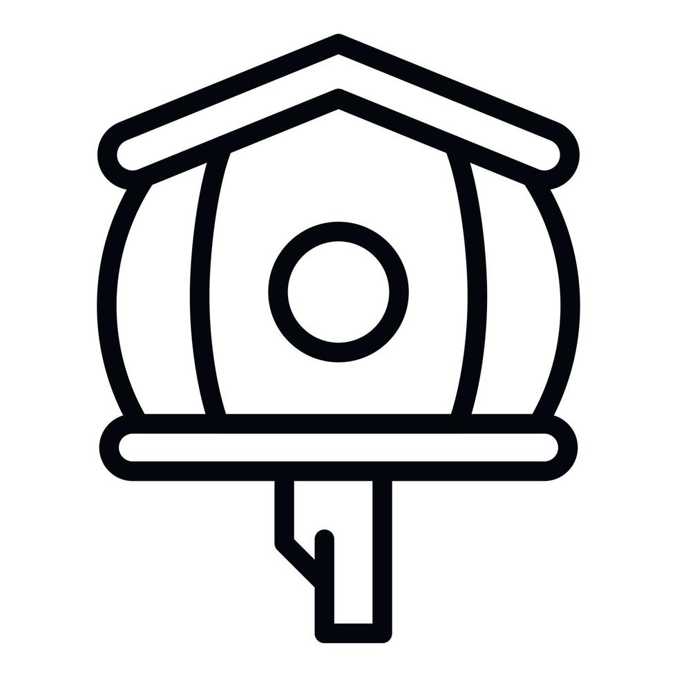 Big bird house icon, outline style vector