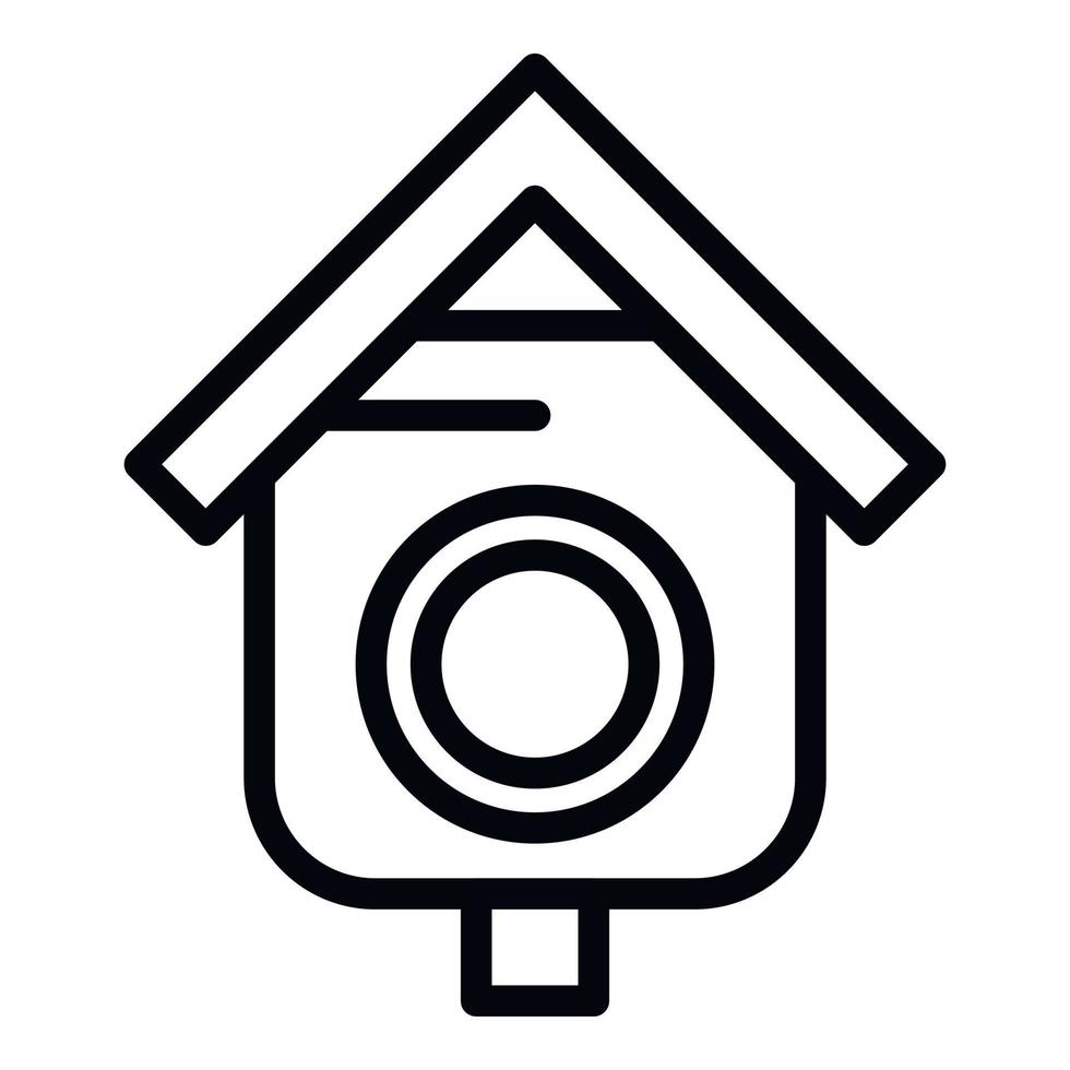 Summer bird house icon, outline style vector