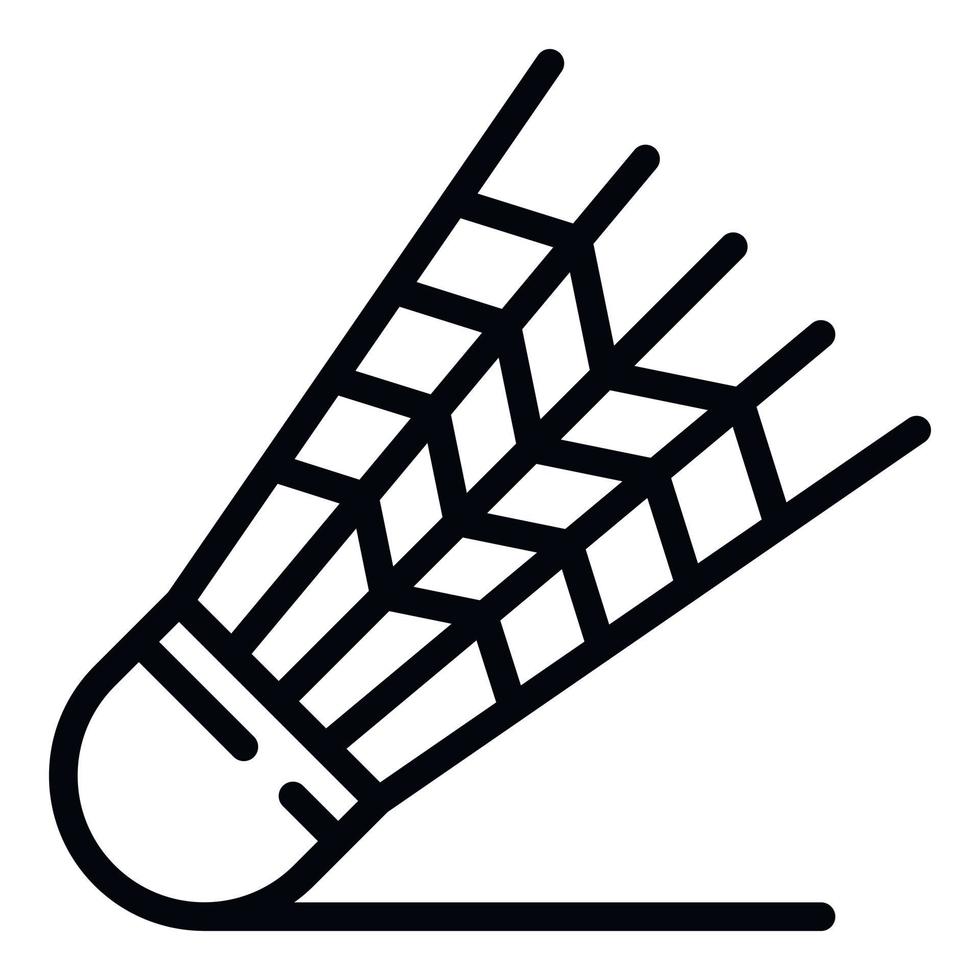 Shuttlecock icon, outline style vector