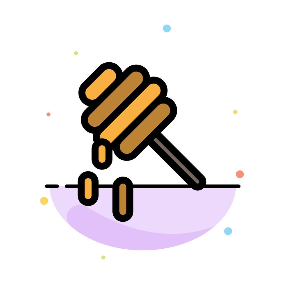 Bee Healthy Honey Abstract Flat Color Icon Template vector