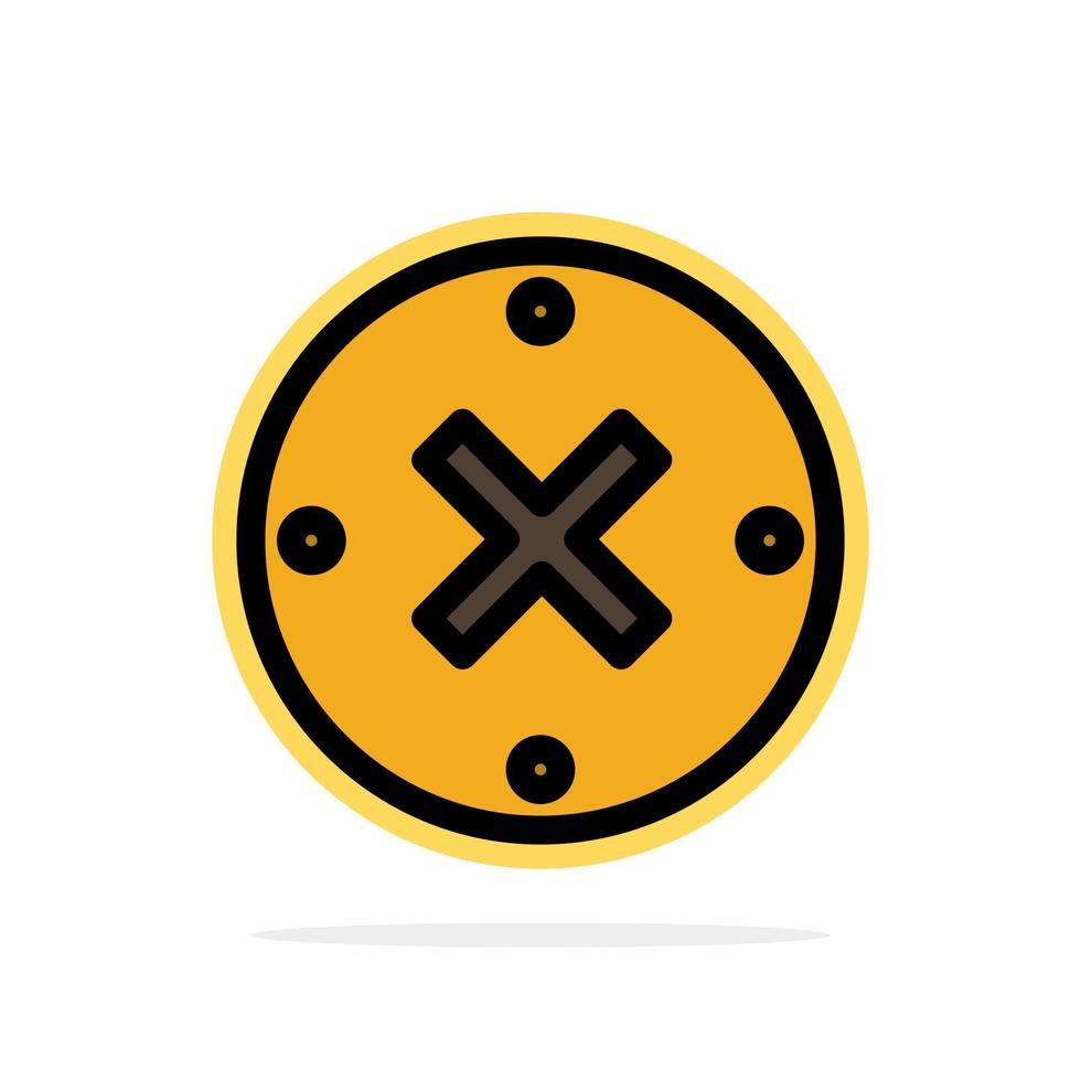 Close Cross Delete Cancel Abstract Circle Background Flat color Icon vector