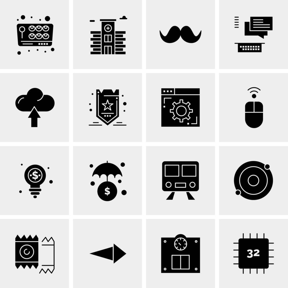 16 Business Universal Icons Vector Creative Icon Illustration to use in web and Mobile Related project