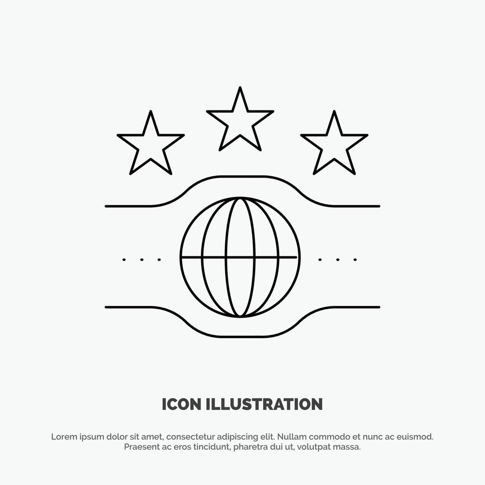 Belt Champion Championship Sport Line Icon Vector