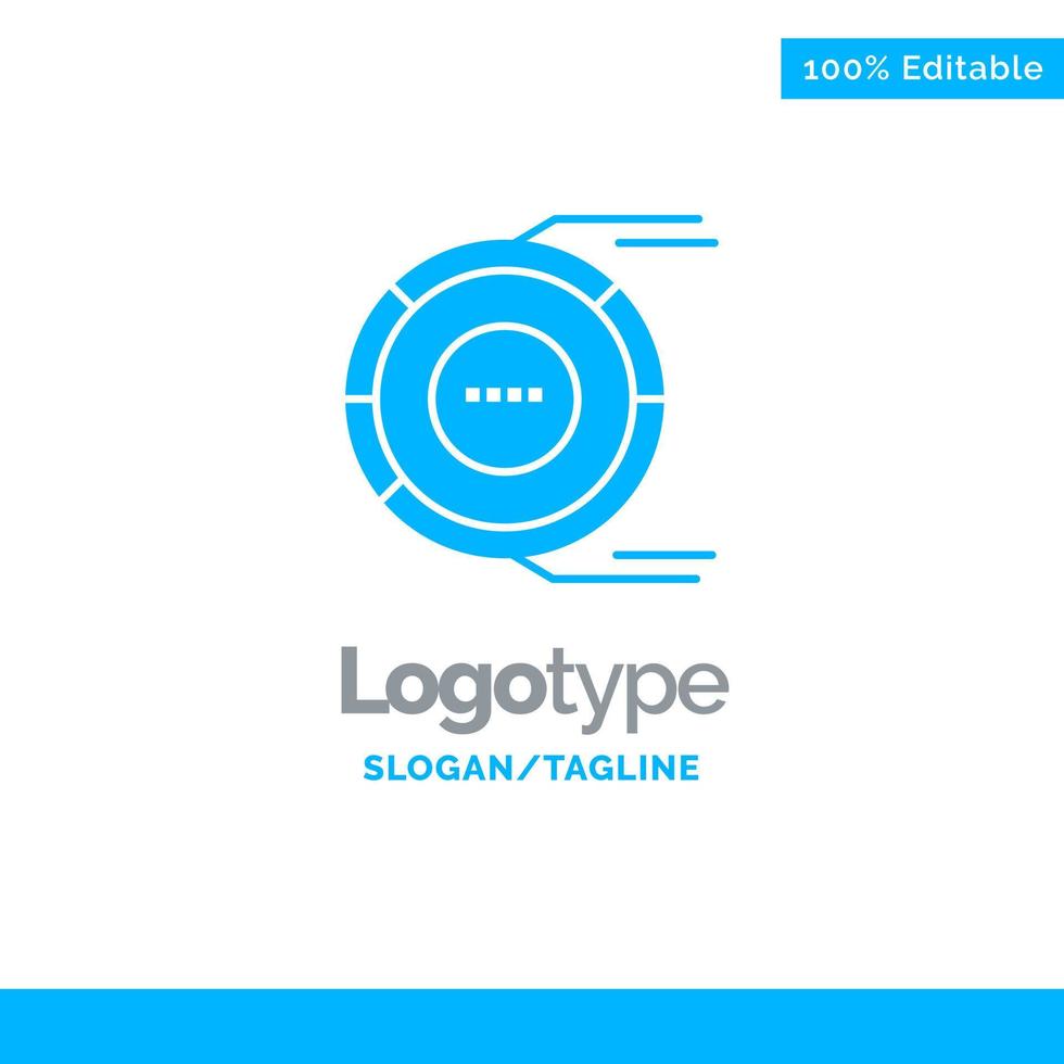 diagrama de análisis de asignación recurso de estimación plantilla de logotipo sólido azul lugar para el eslogan vector