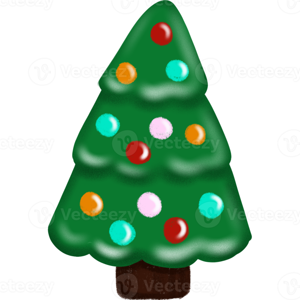 natale albero con bolle png