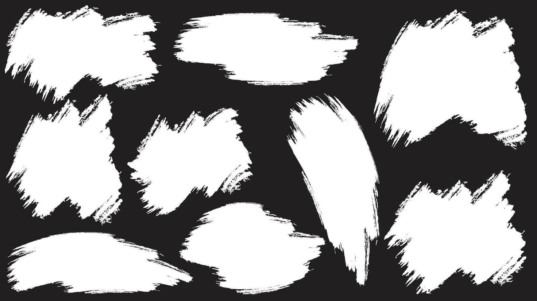 Brush stroke background set vector