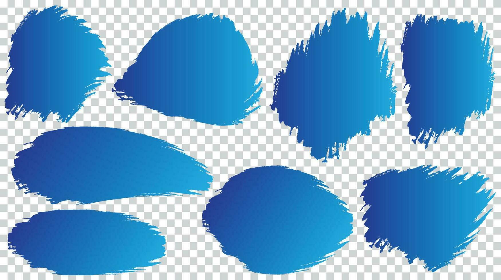 Hand drawn ink brush stroke collection vector