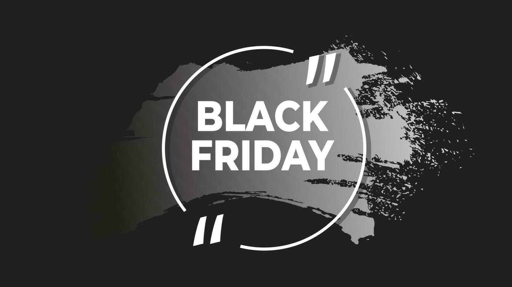 Abstract brush stroke black friday sale banner vector