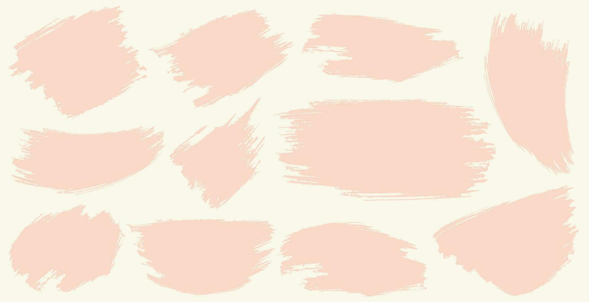 Wheat color brushstroke vector big set