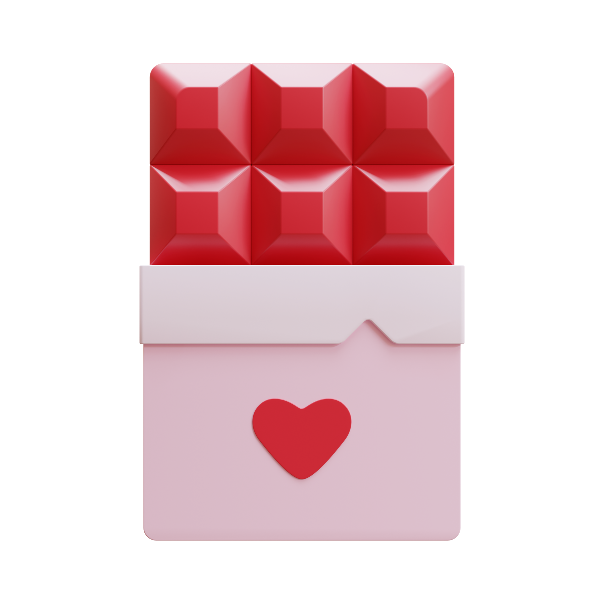 Valentine Chocolate 3D Render Element 15314037 PNG