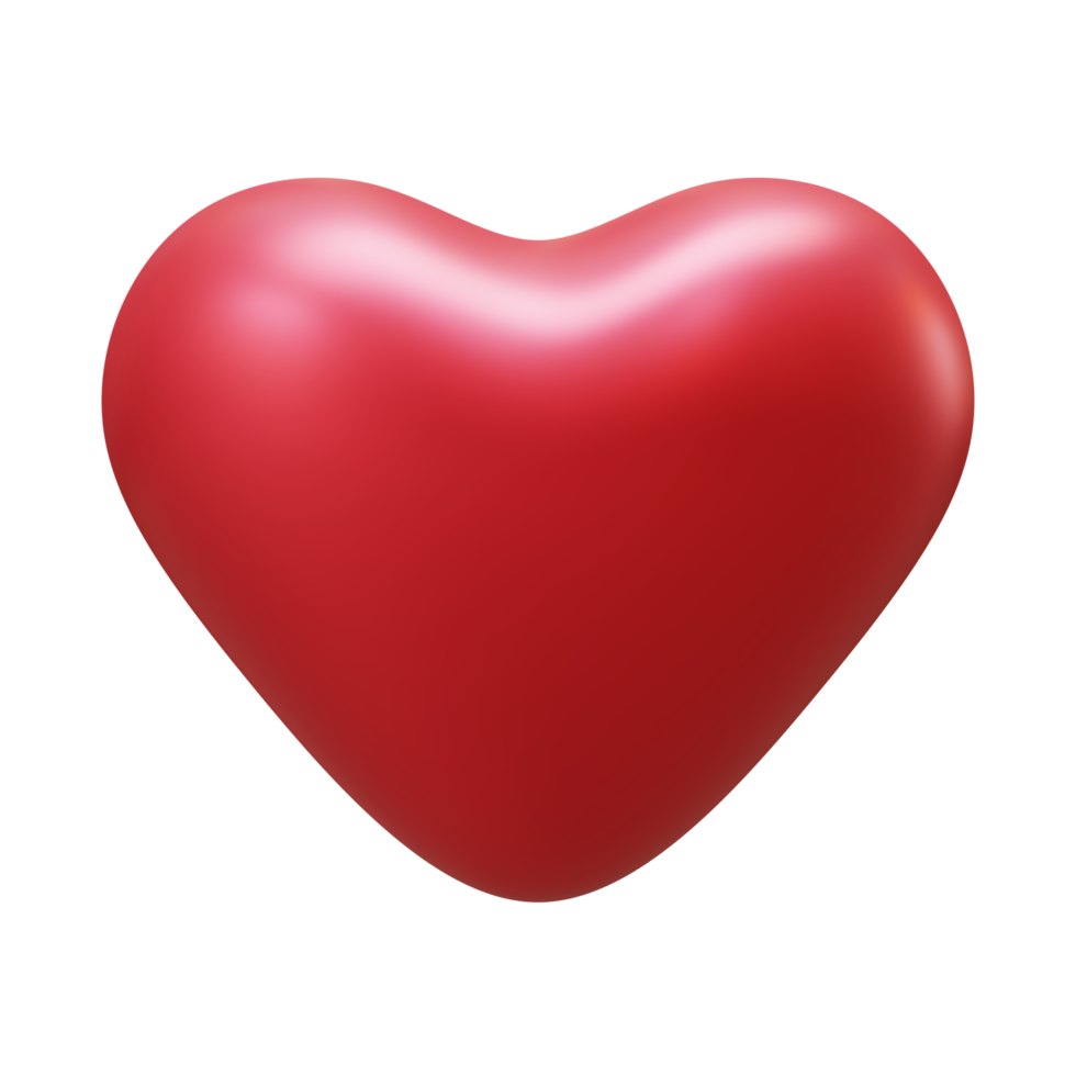 Valentine Heart 3D Render Element png