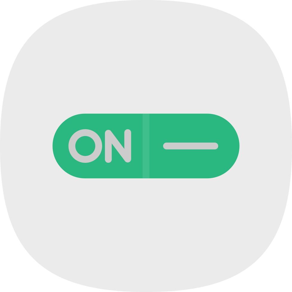 Toggle On Vector Icon Design