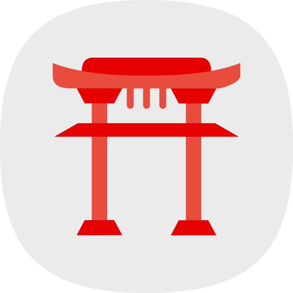 Torii Gate Vector Icon Design