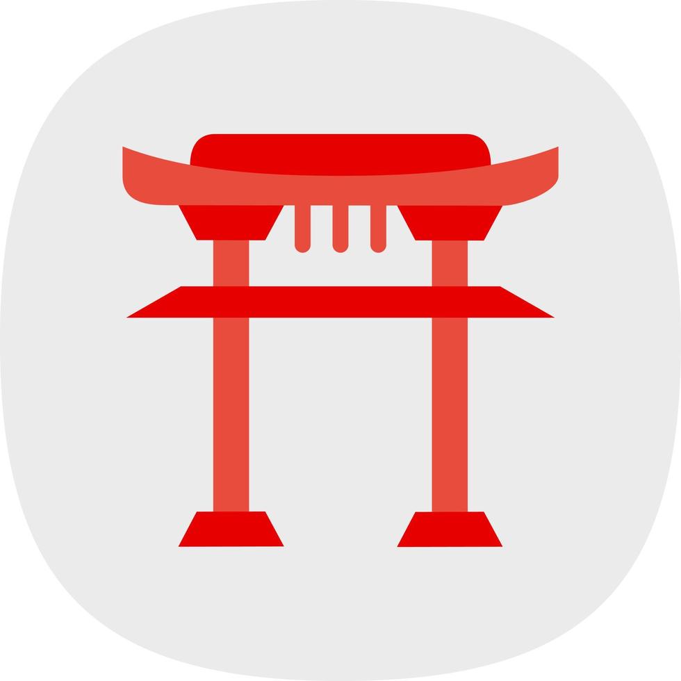 diseño de icono de vector de puerta torii