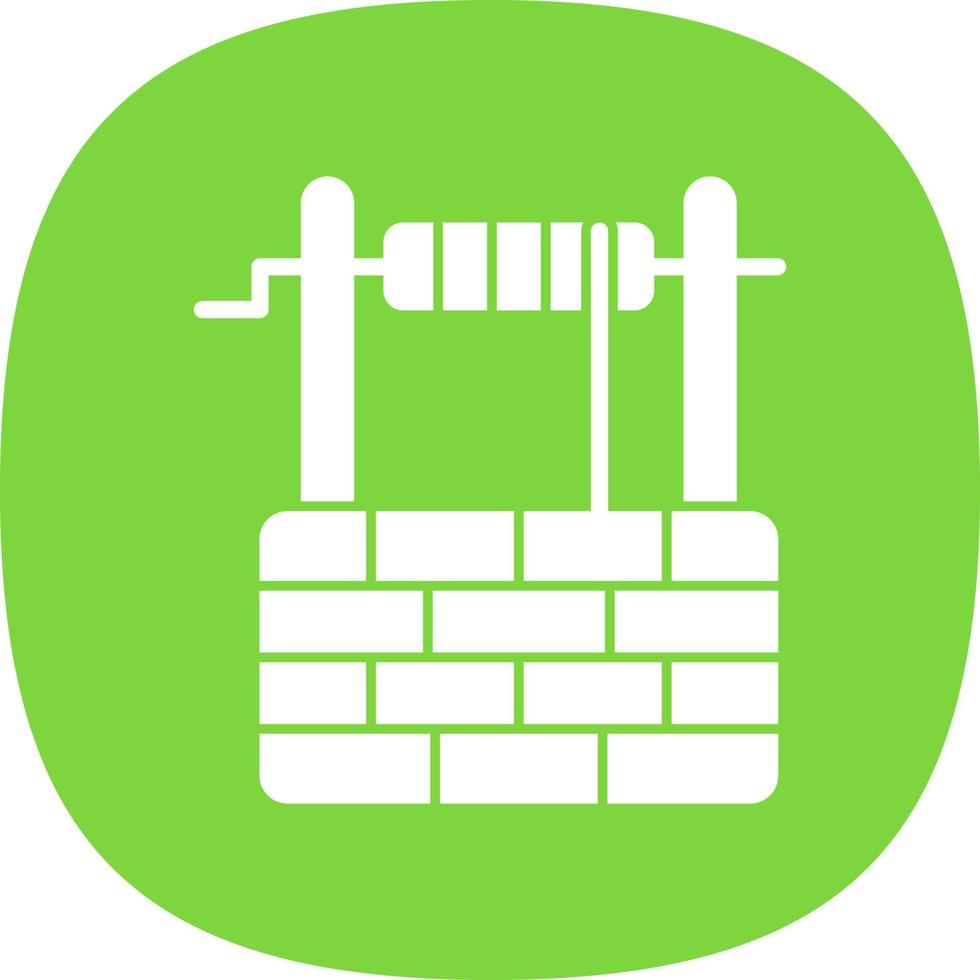 Water Well Vector Icon Design