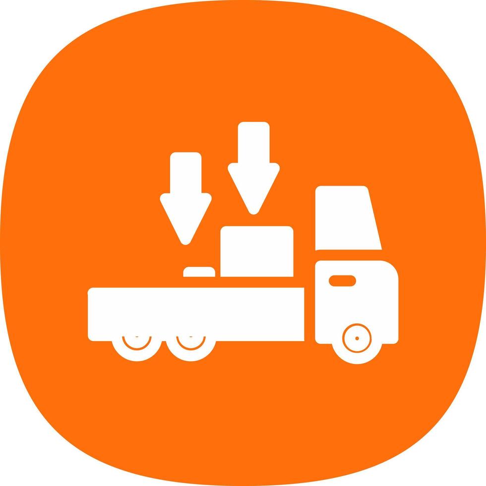 Truck Loading Vector Icon Design