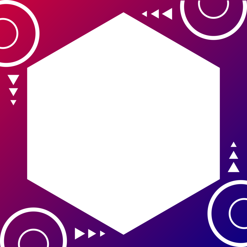 abstract geometric social media frame png