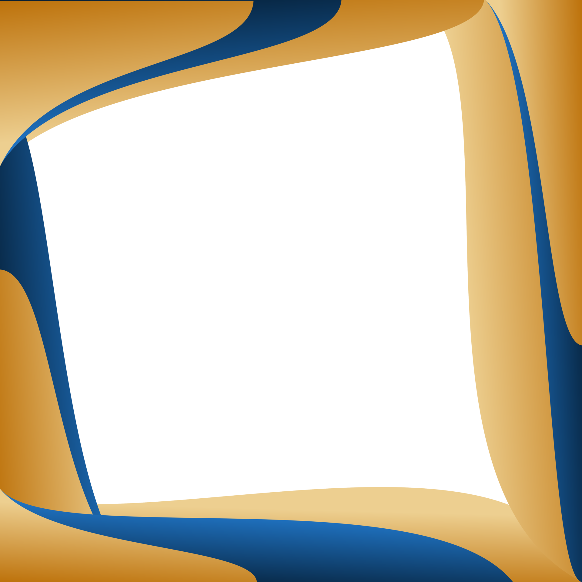 abstract modern elegant blue gold frame border social media 15314465 PNG