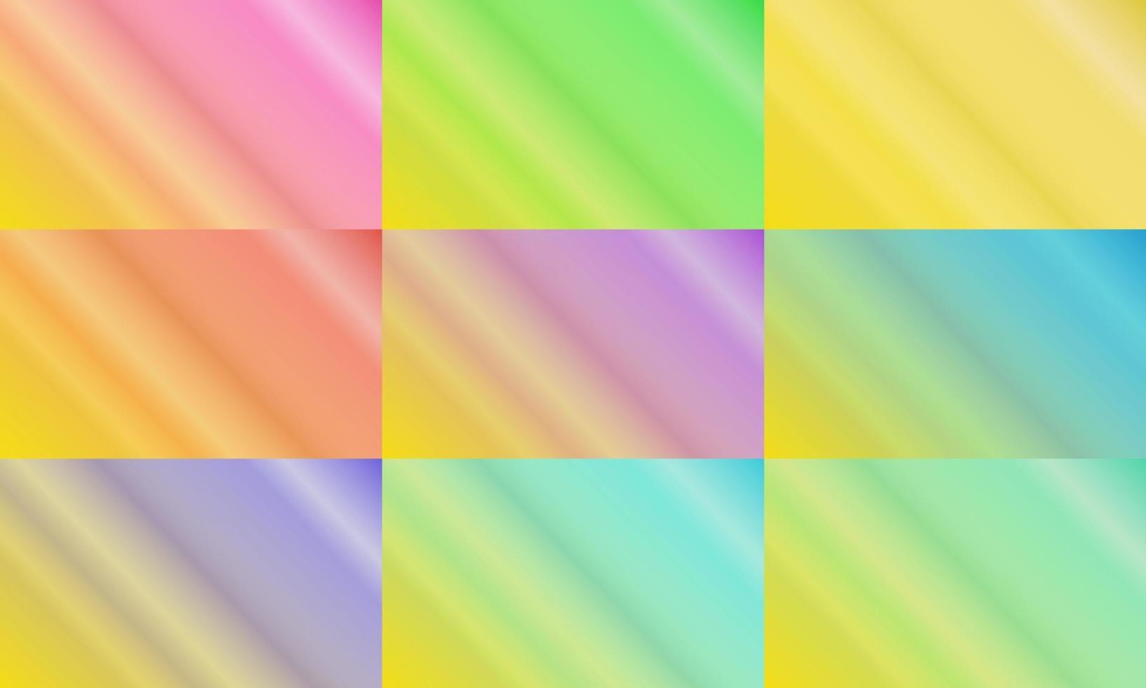nine sets of gradient abstract background. simple and minimal design. suitable for backdrop, wallpaper, homepage and copy space vector