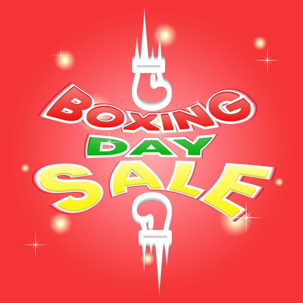 boxing day sale promotion. simpel and modern style. white, red, green and yellow. use for poster, banner, advert and ads vector