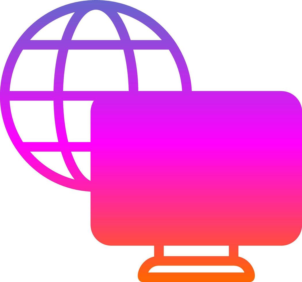 Remote Working Vector Icon Design