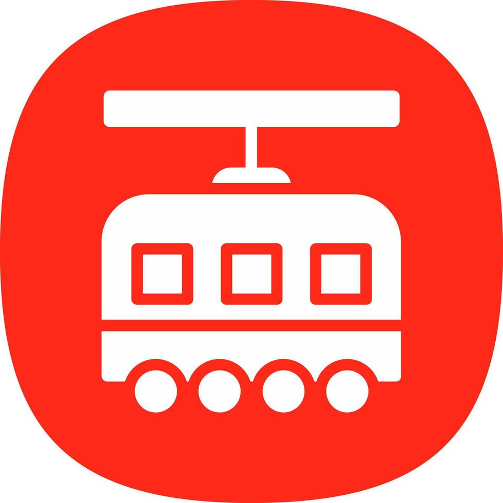 Tram Vector Icon Design