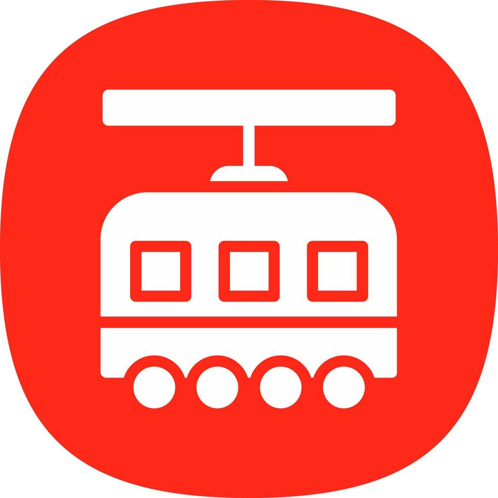 Tram Vector Icon Design