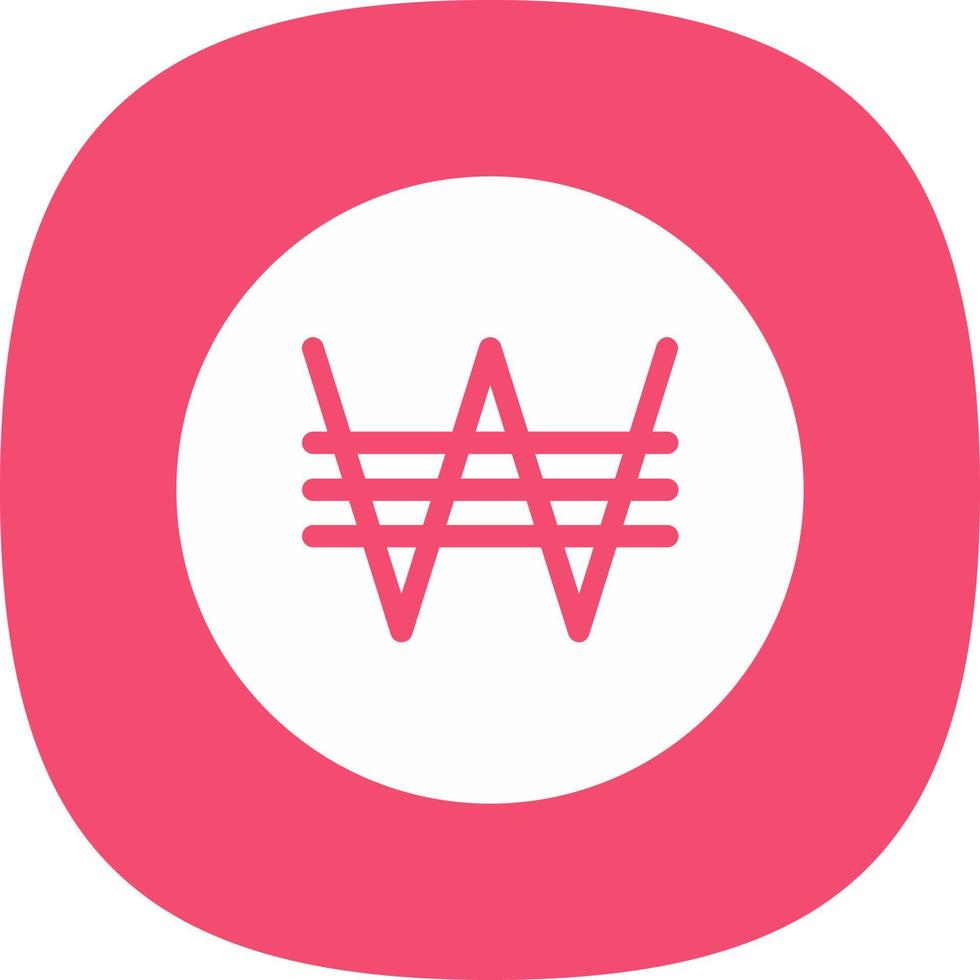 Won Sign Vector Icon Design