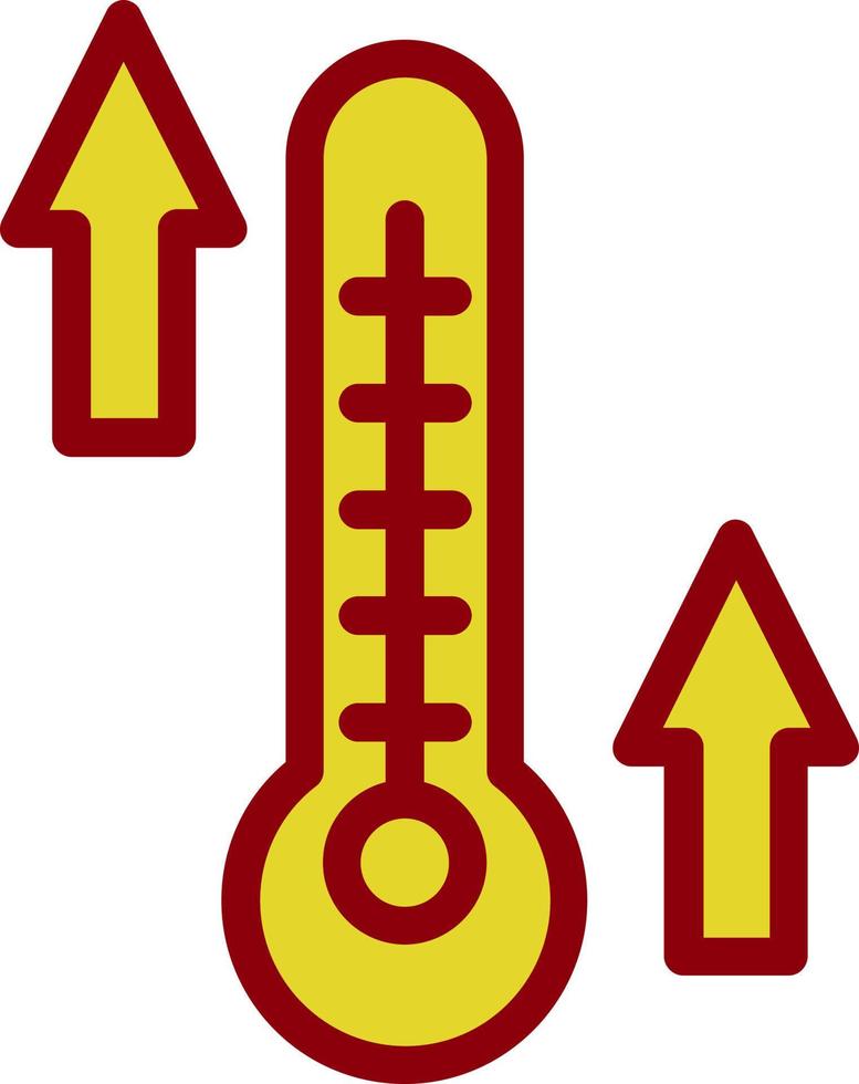 diseño de icono de vector de alta temperatura