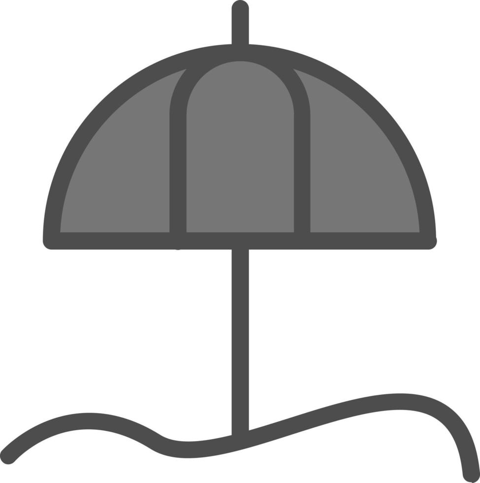 Umbrella Beach Vector Icon Design