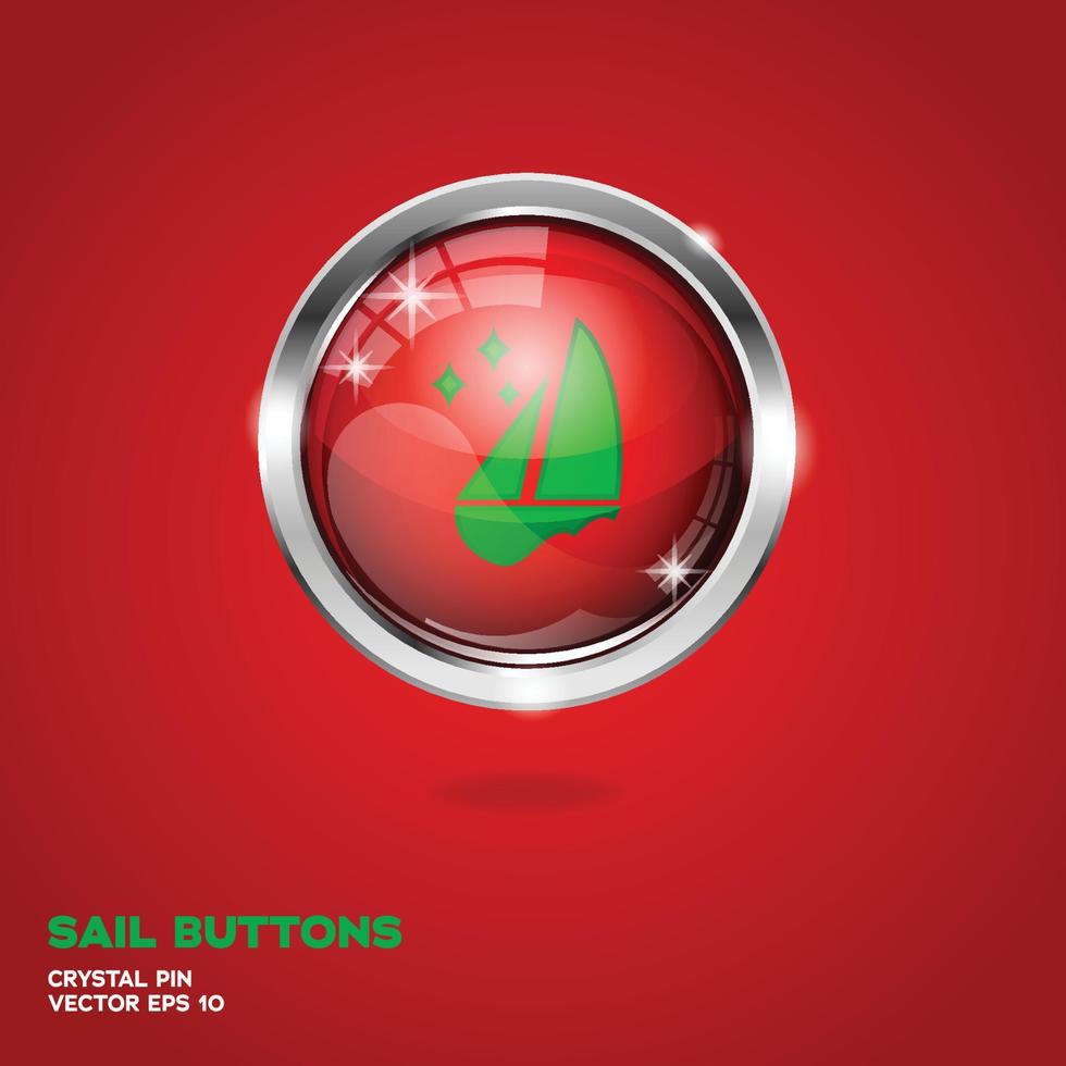 Sail 3D Buttons Christmas Edition vector