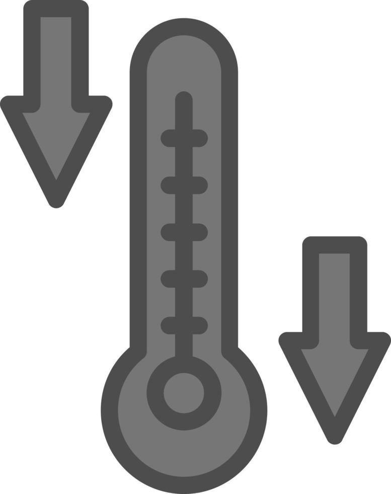 diseño de icono de vector de baja temperatura