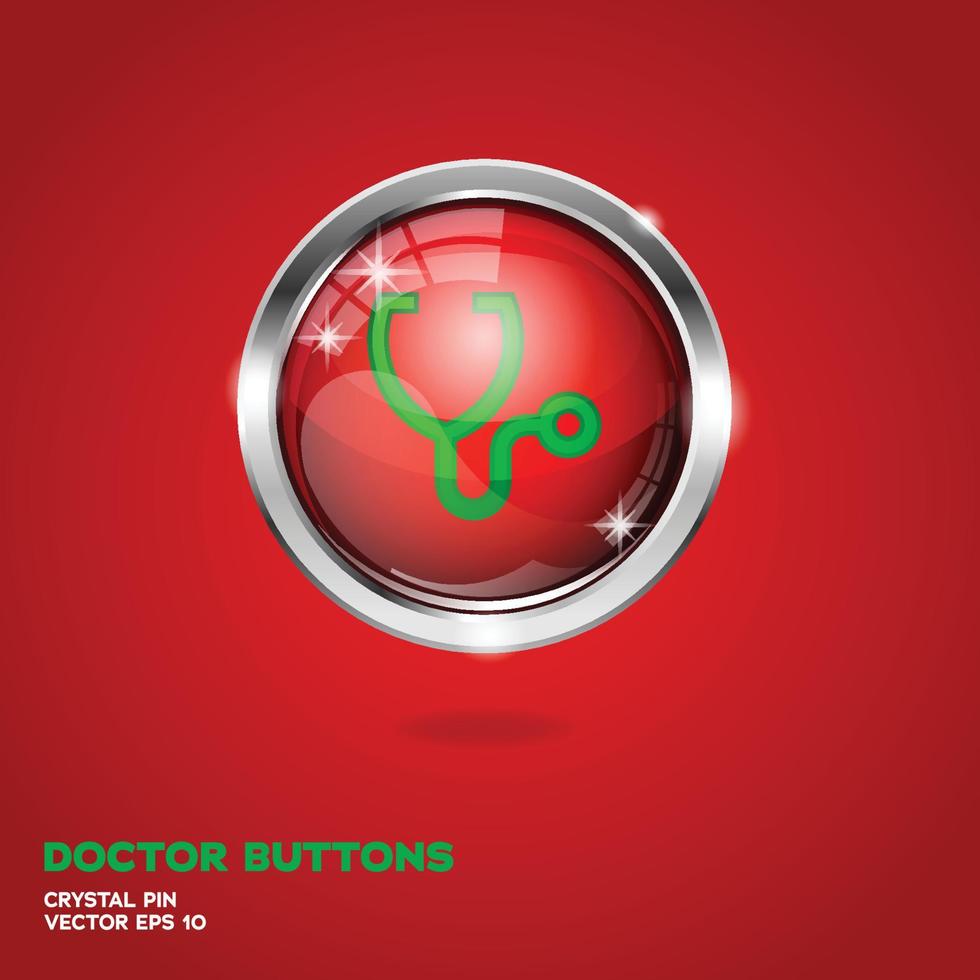 Doctor 3D Buttons Christmas Edition vector