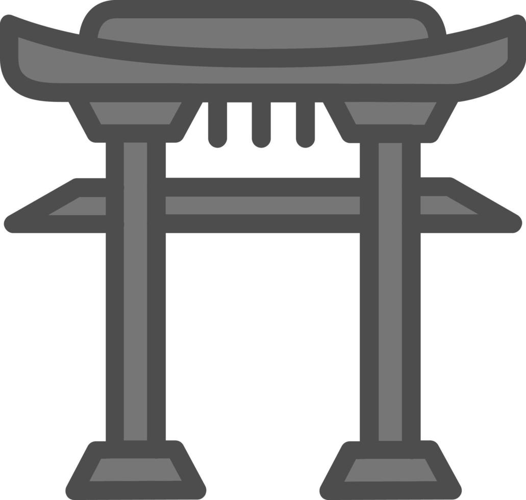 diseño de icono de vector de puerta torii