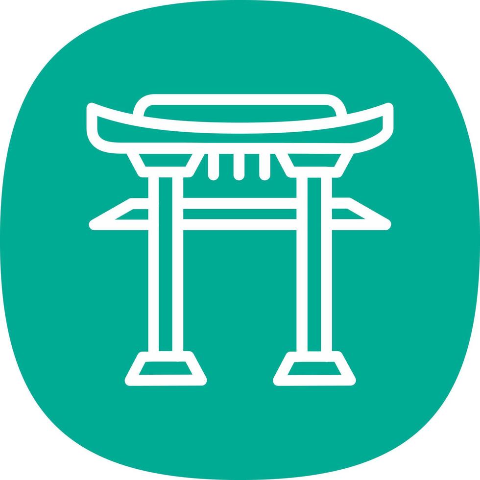 Torii Gate Vector Icon Design