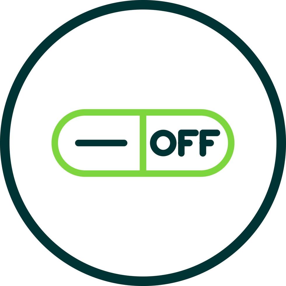 Toggle Off Vector Icon Design