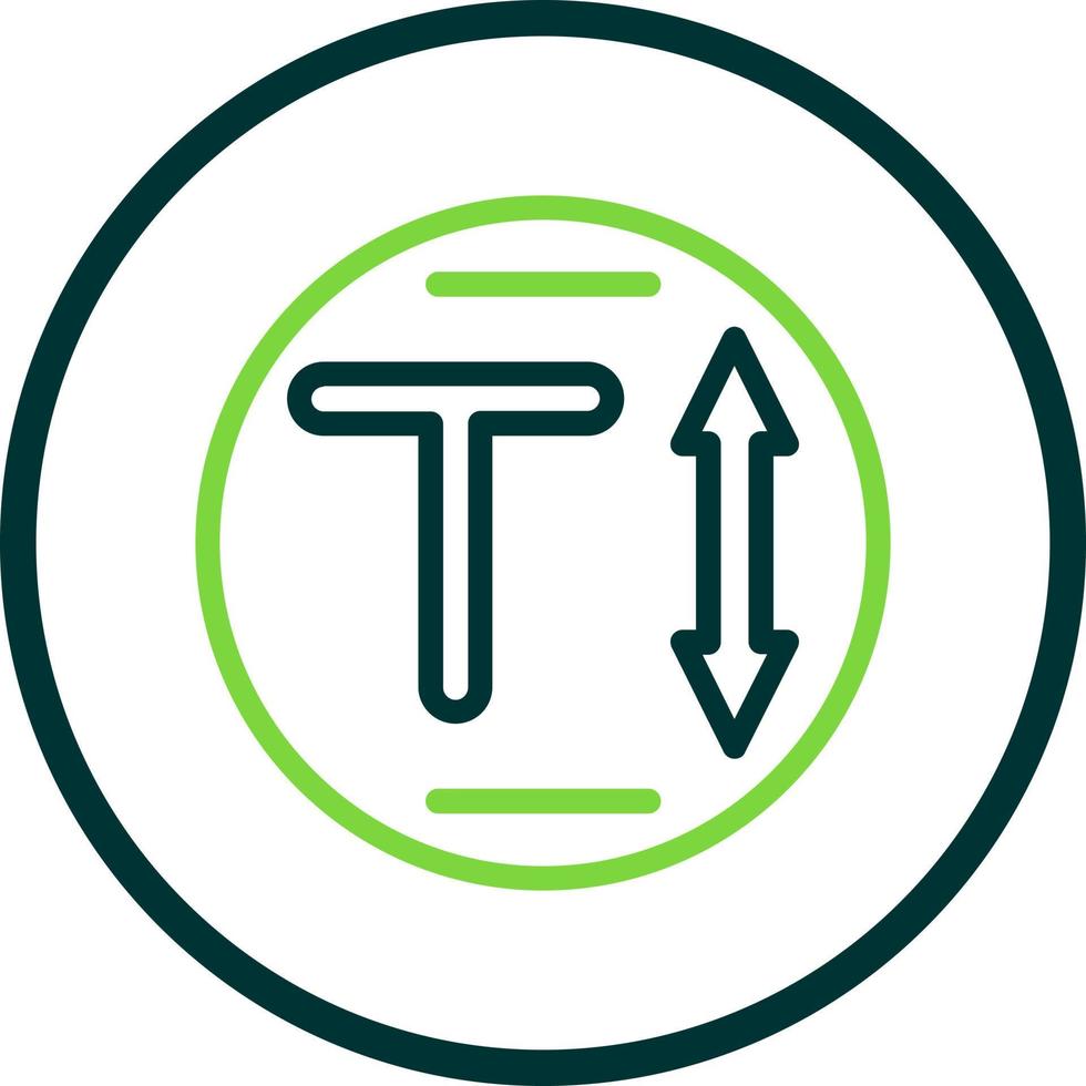 Text Height Vector Icon Design