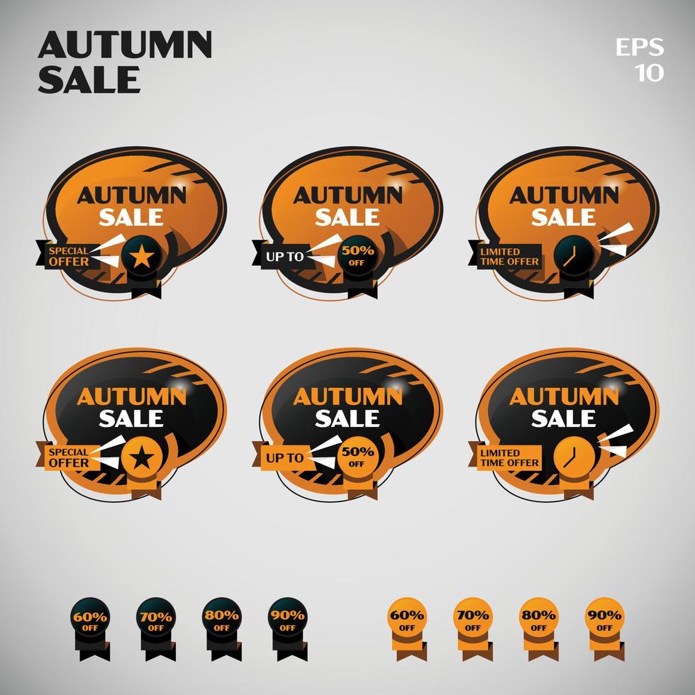 Basic Form of Circle Autumn Sale vector