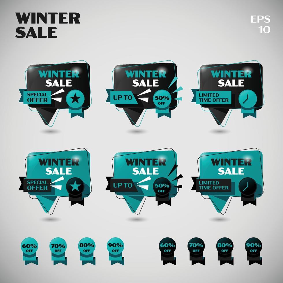 Basic Form of Chat Winter Sale vector