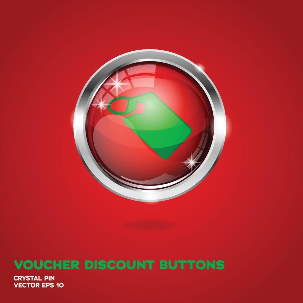 Voucher Discount 3D Buttons Christmas Edition vector